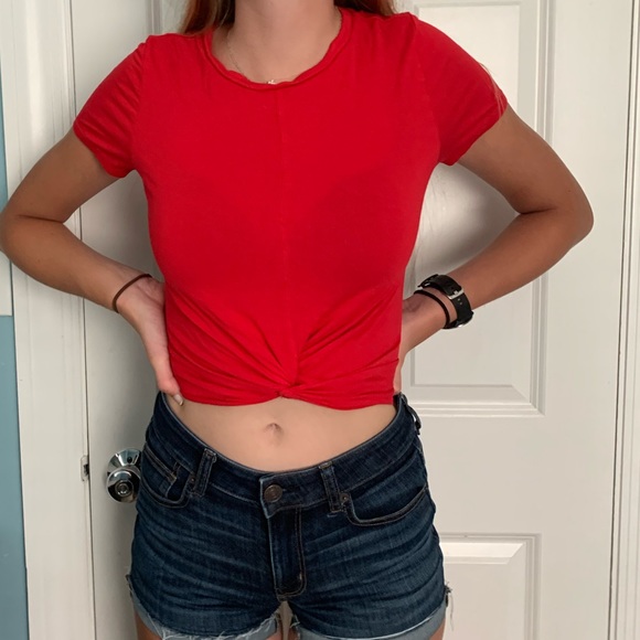 Red Twist Tie Crop Tie! - Picture 1 of 4